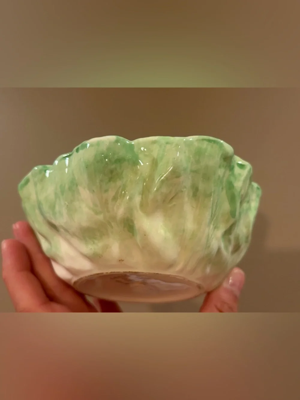 1987 The Haldon Group Ceramic Cabbageware Lettuce Leaf Bowls Majolica Style Set3